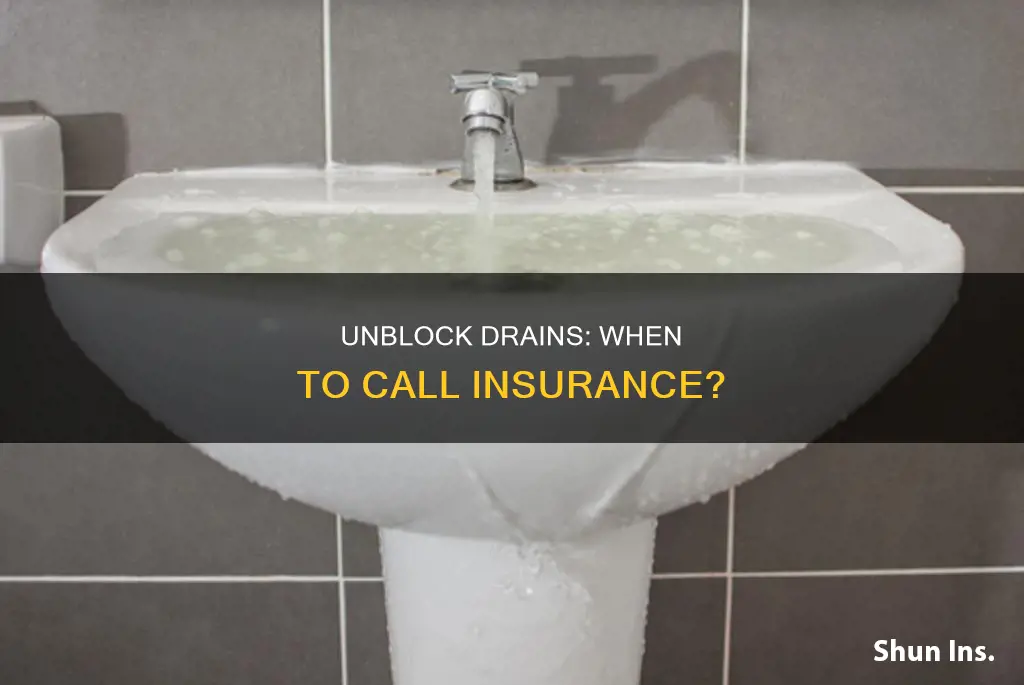 when to call insurance about a drain