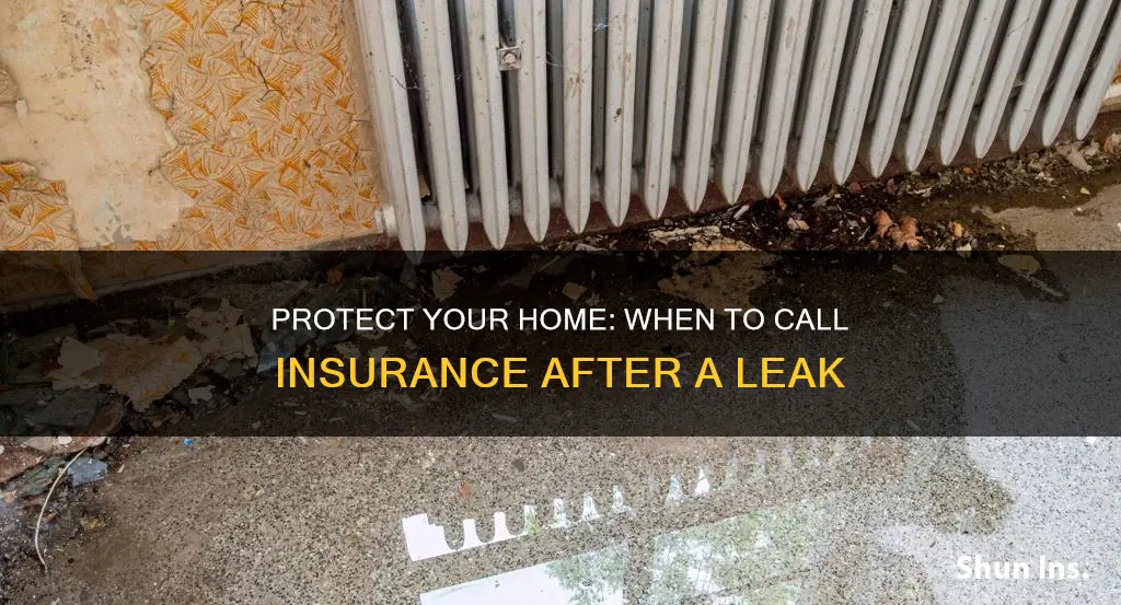 when to contact homeowners insureance after water leak