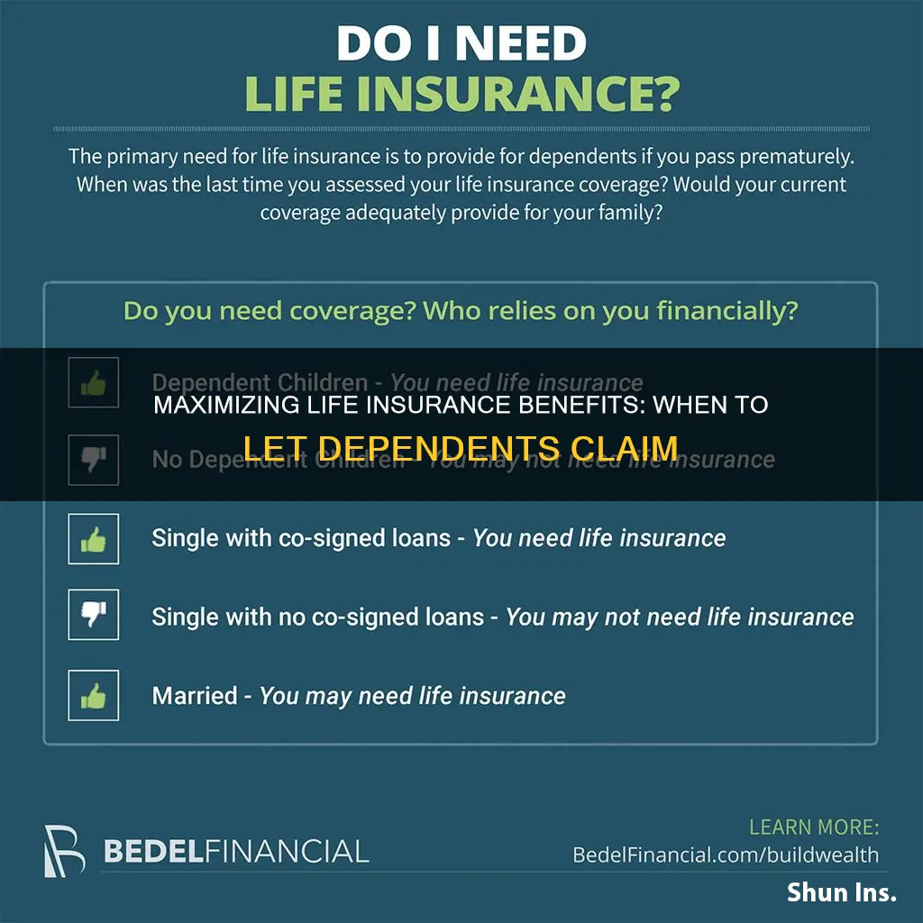 when to let dependents of life insurance