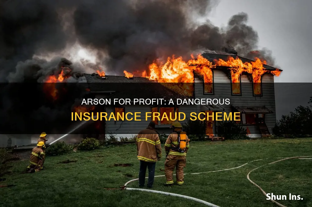 when you purposely burn down a building for insurance money