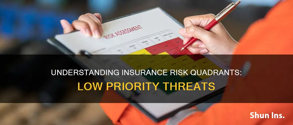 where are low priority risks of rating matrix quadrants insurance