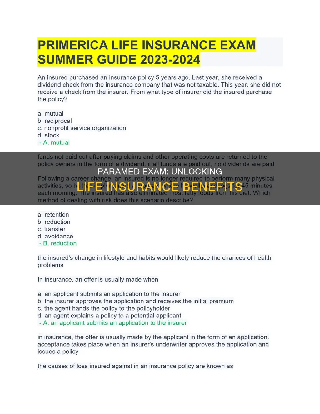 where can I get a paramed exam for life insurance