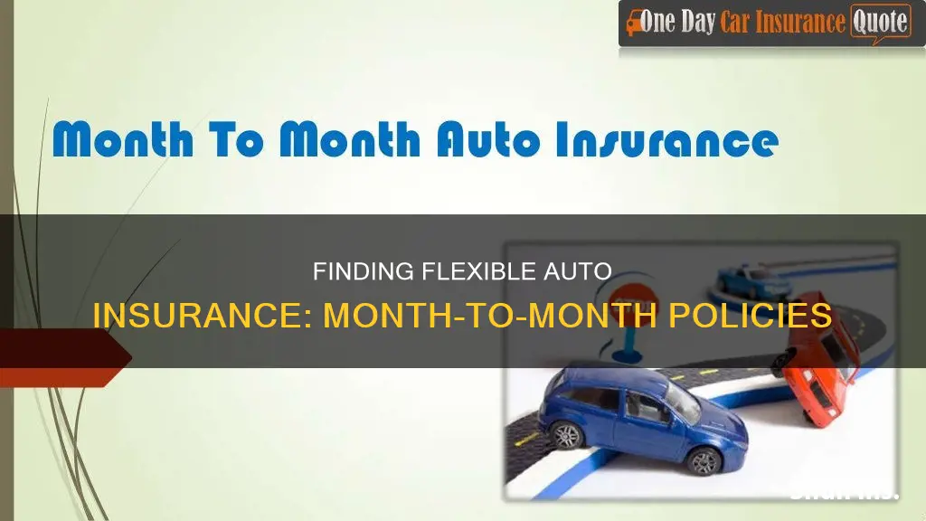 where can I get month to month auto insurance policy