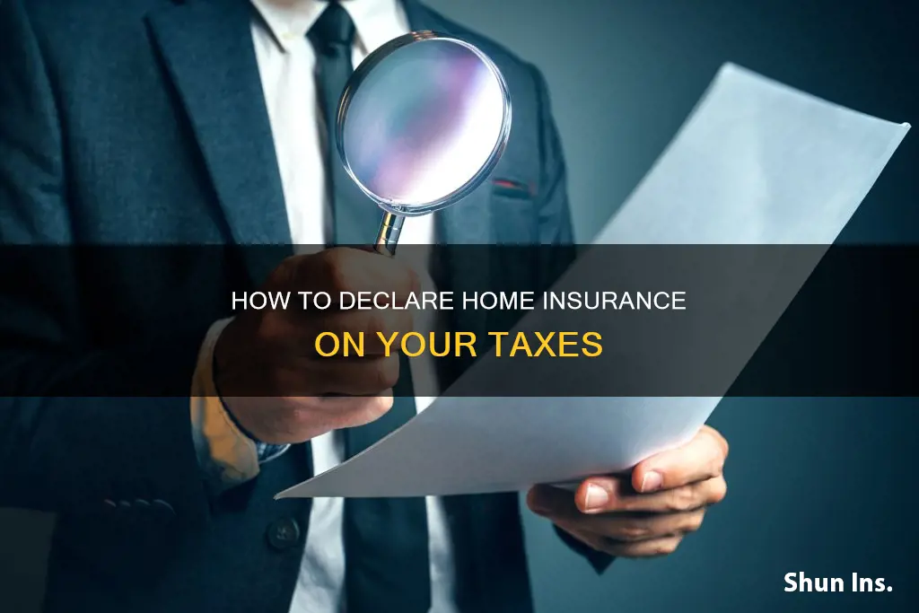 where do I enter homeowners insurance on taxes