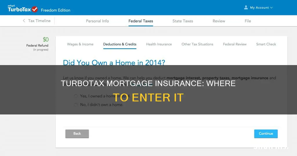 where do I enter mortgage insurance turbo tax