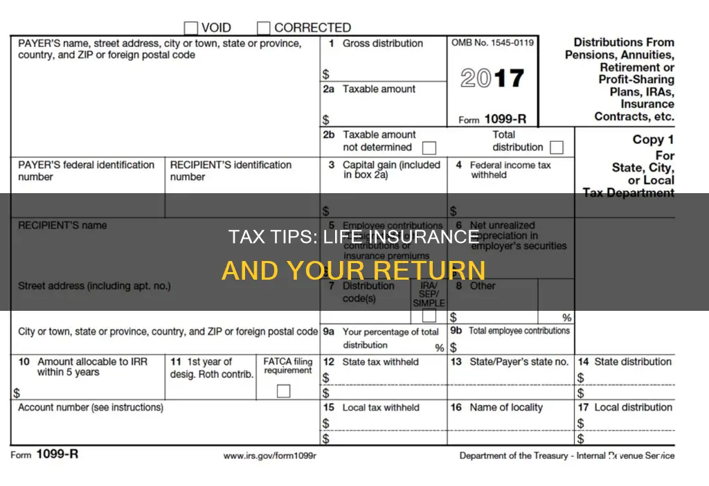 where do I put life insurance on tax return