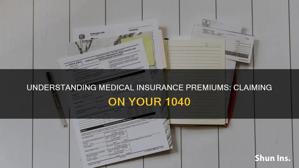 where do medical insurance premiums go on 1040