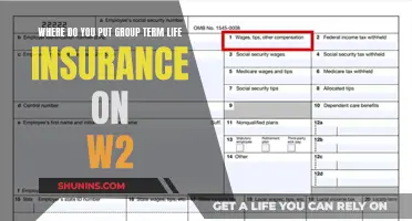 Where to Place Group Term Life Insurance on Your W2