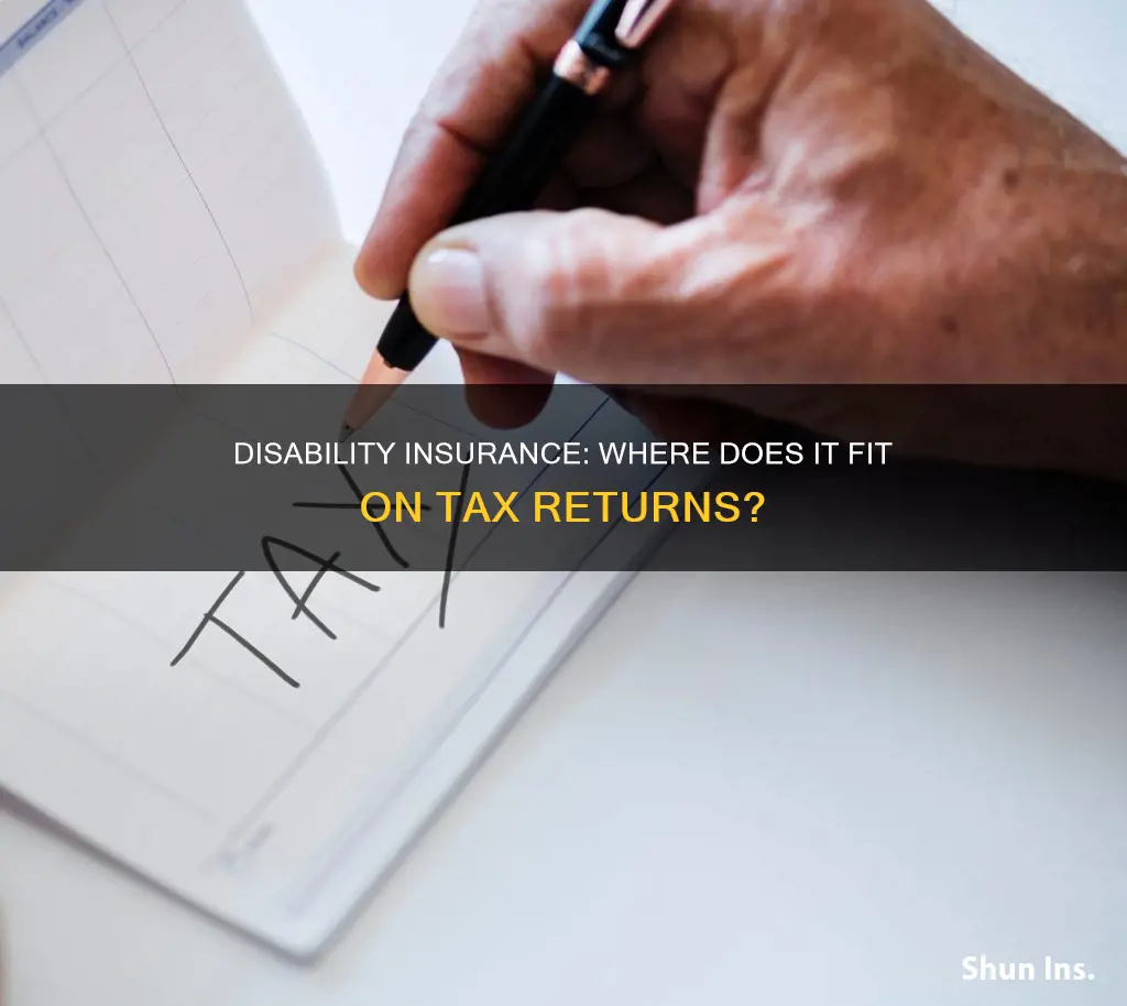 where does disability insurance go in the tax return