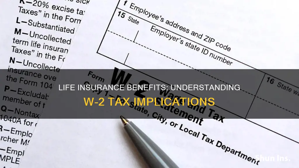 where does life insurance go on a w-2