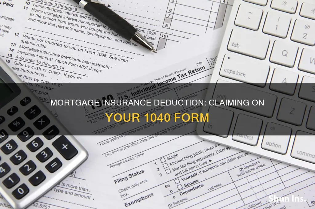 where does mortgage insurance go on 1040