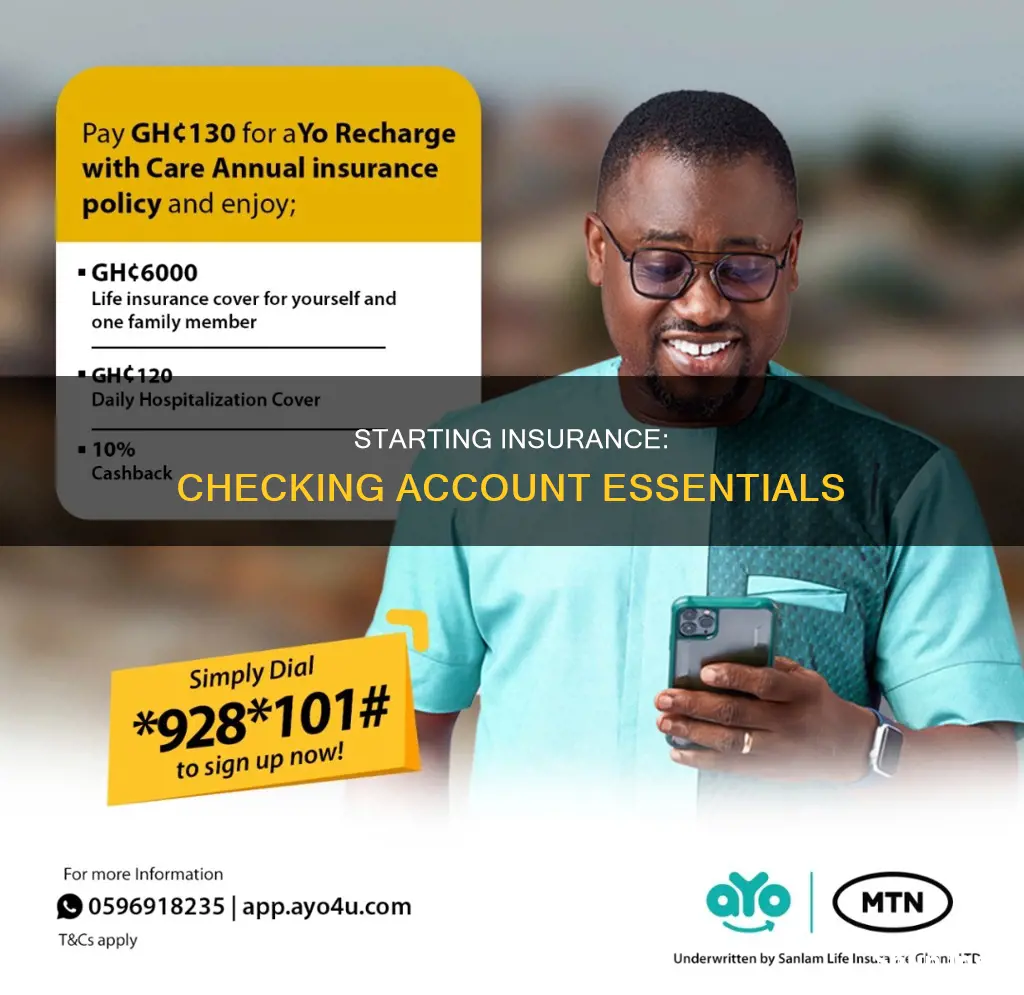 where I start insurance with a checking account