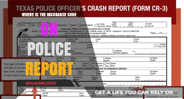 Insurance Code: Finding It in a Police Report