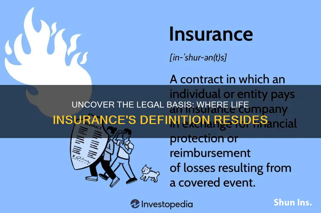 where is the statutory deffination for life insurance found