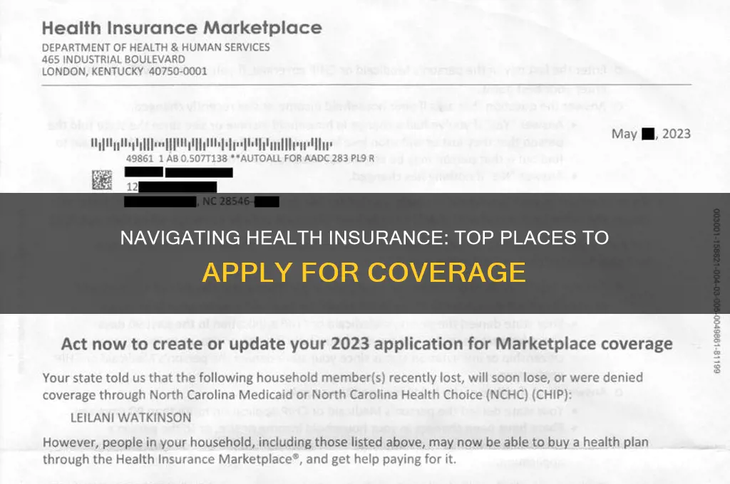 where to apply for health insurance