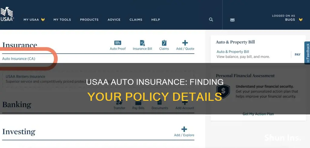 where to find my auto insurance policy usaa