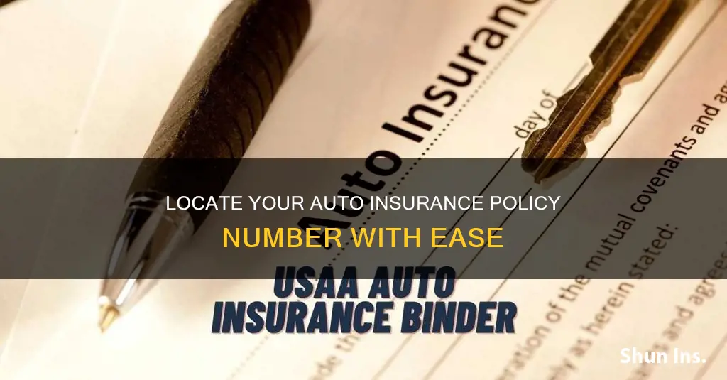 where to find policy number on auto insurance binder