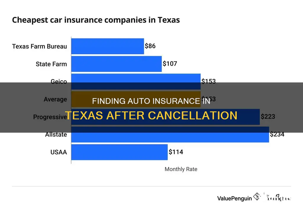 where to get minimum auto insurance in Texas if cancelled