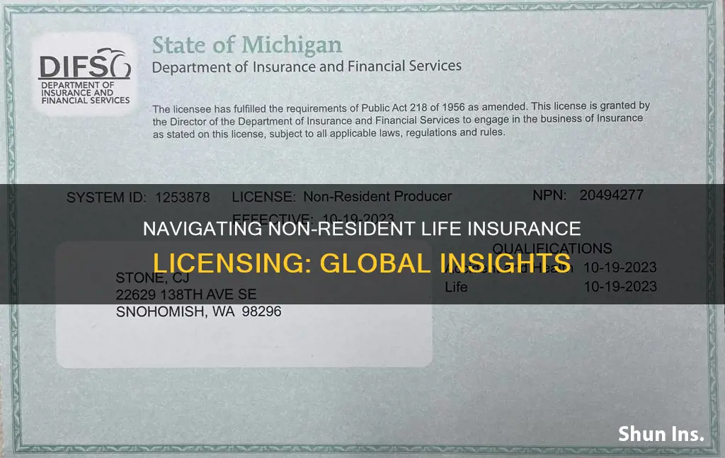 where to non resident life insurance license