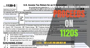 Reporting Non-Taxable Life Insurance Proceeds on Form 1120-S