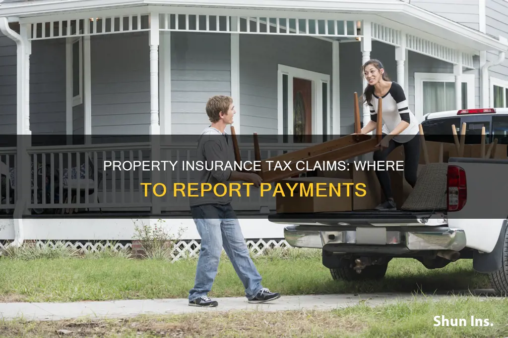 where to report property insurance paid on taxes