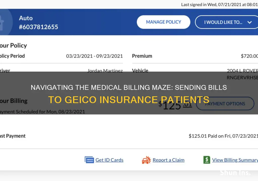 where to send bills for patients who have geico insurance