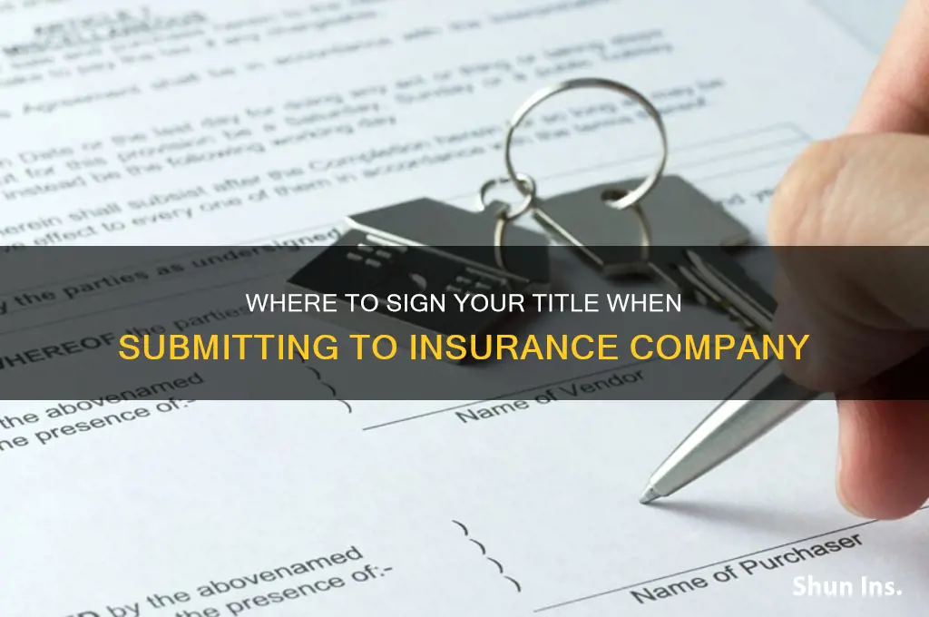 where to sign title when giving to insurance company