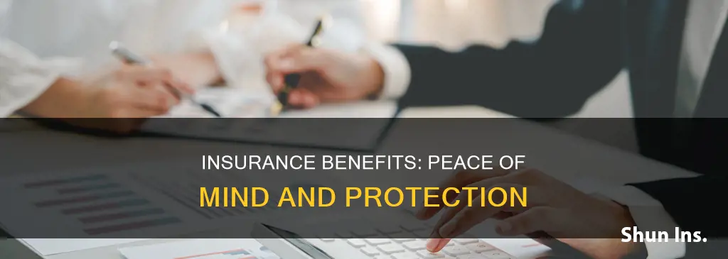which are benefits of purchasing insurance check all that apply