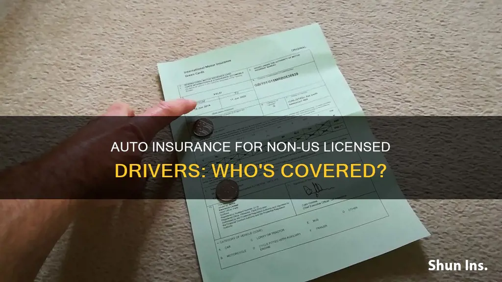 which auto insurance companies cover people without a us license