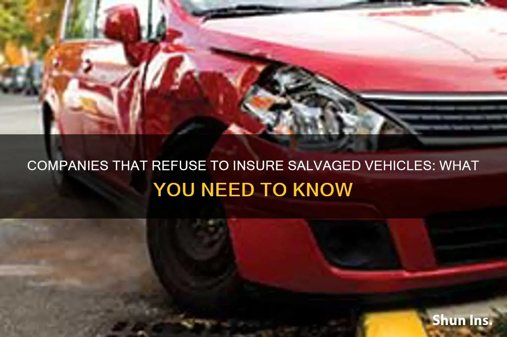 which company doesnt insure salvaged vehicles