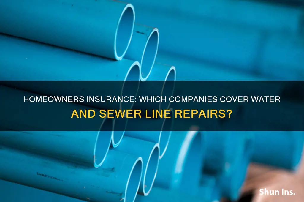 which homeowners insurance companies cover water and sewer service lines