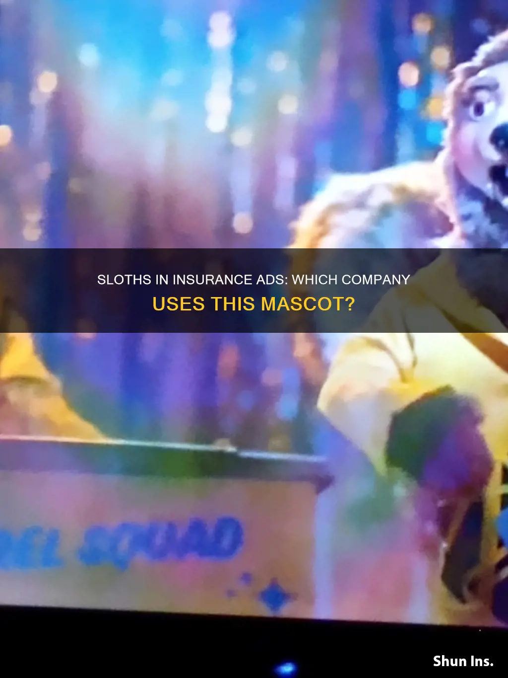 which insurance commercial has a sloth