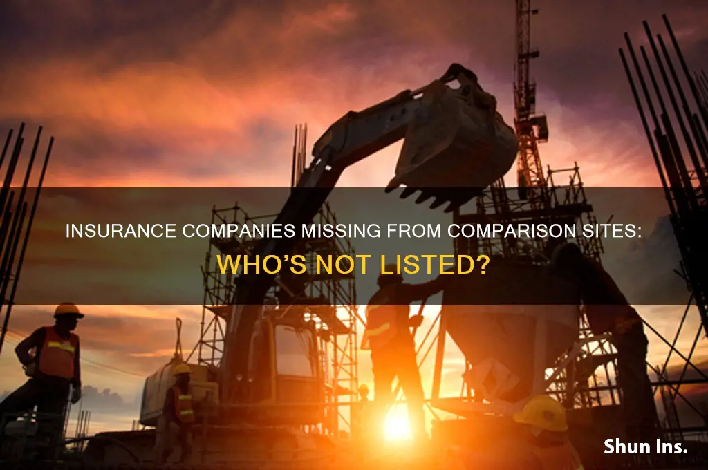 which insurance companies are not on comparison sites