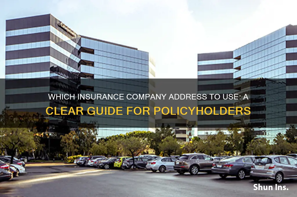 which insurance company address do i put