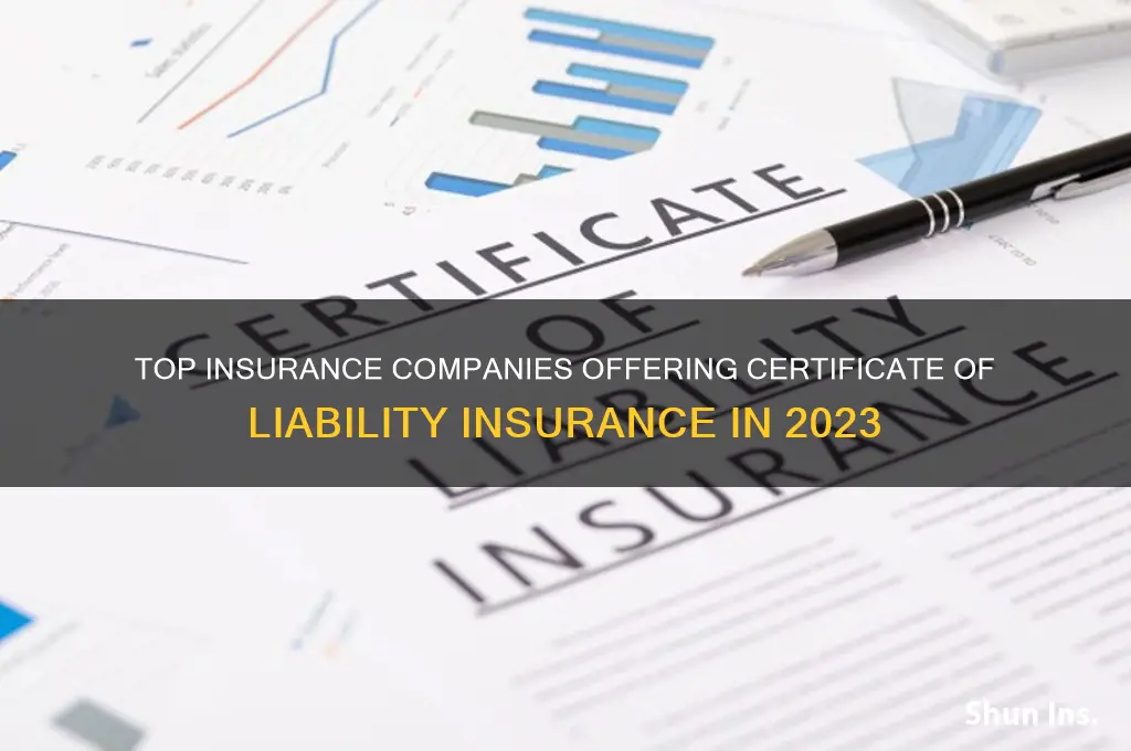 which insurance company offer certificate of liability insurance