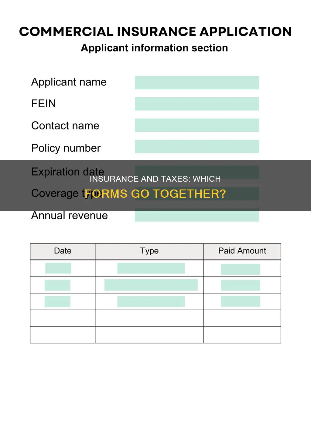 which insurance form goes with federal tyax retun
