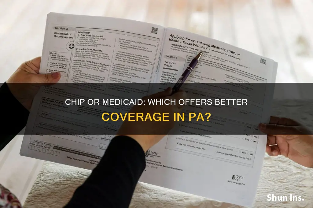 which is better health insurance in pa chip or medicaid