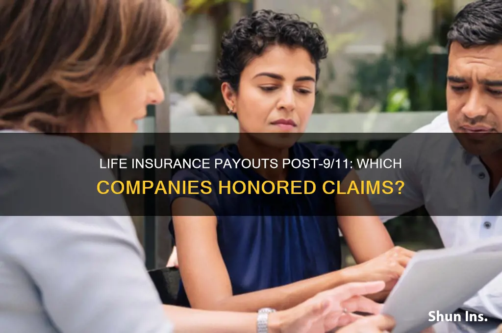 which life insurance companies paid out after the 911 attacks