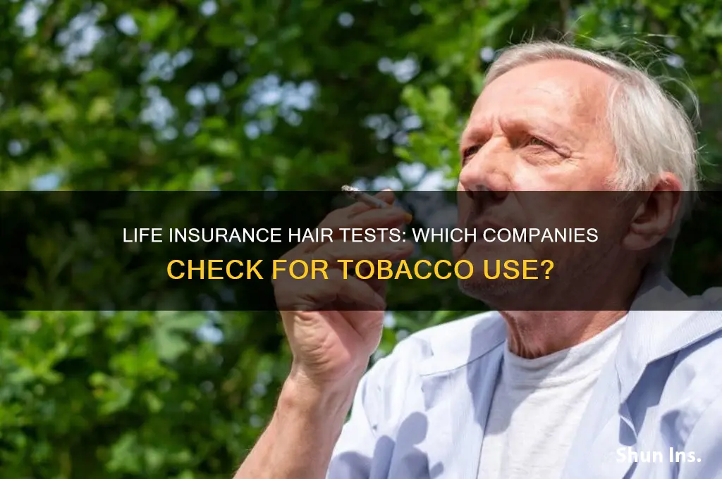which life insurance companies use hair test for tobacco