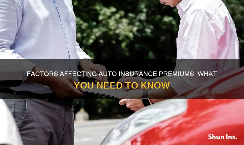 which of the following factors influence an auto insurance premium