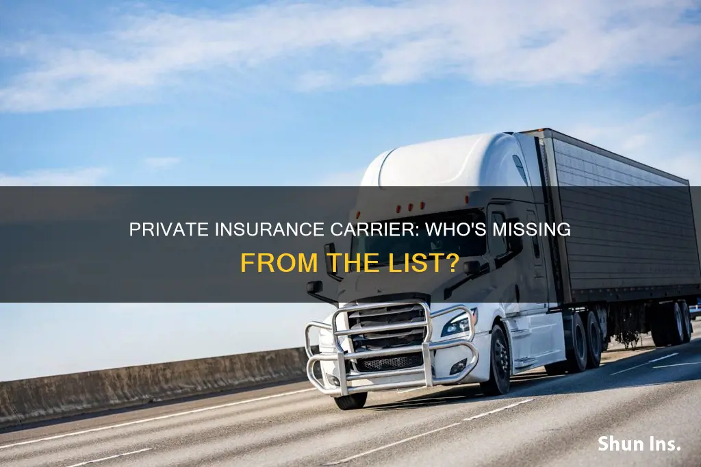 which of the following is not a private insurance carrier