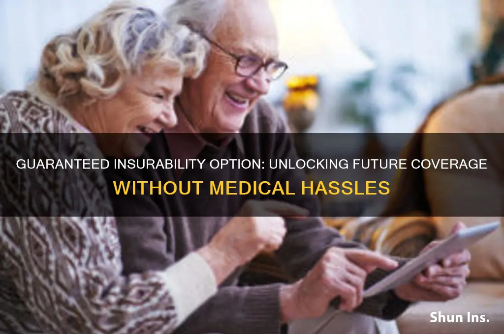 which of these statements about a guaranteed insurability option
