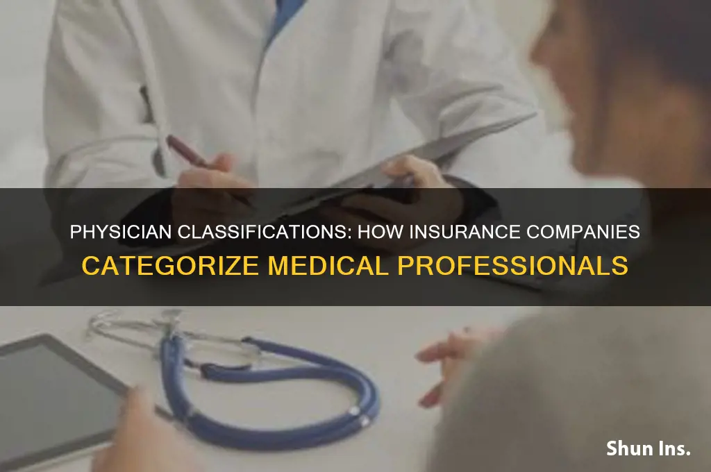 which physicians are classed by insurance companies