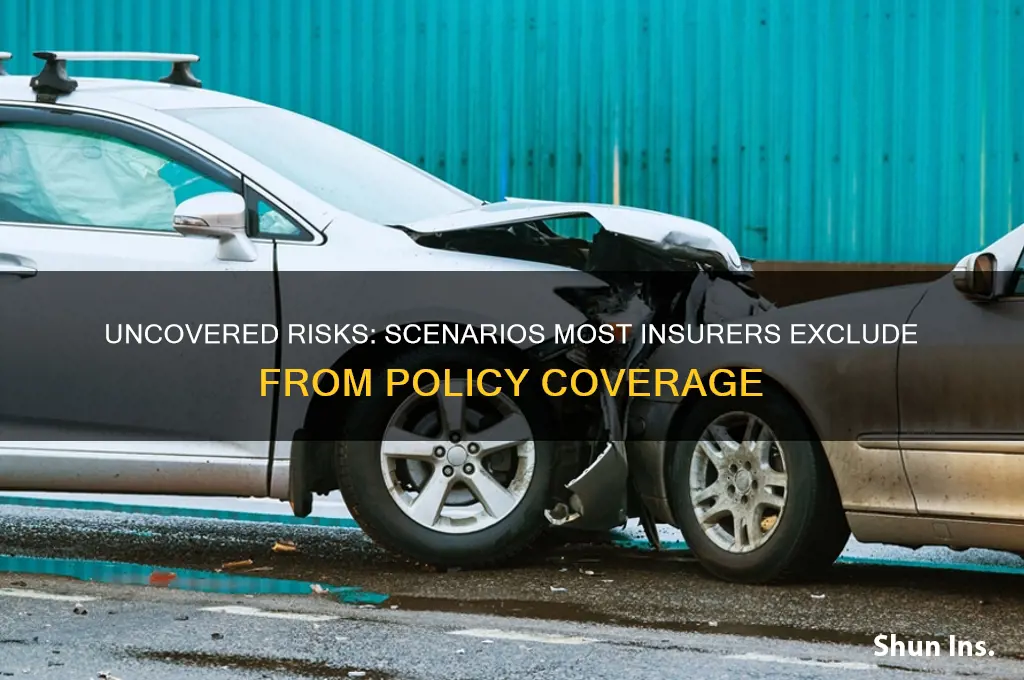 which scenario would most insurance companies exclude coverage for