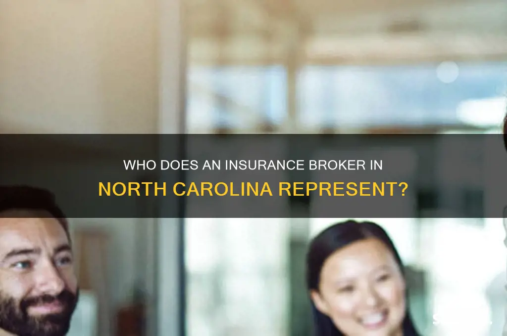 who does an insurance broker in north carolina represent