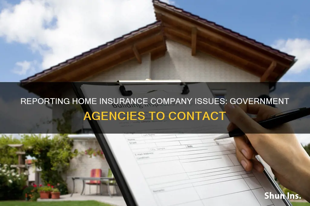 who to repirt home insurance company to in governnrnt