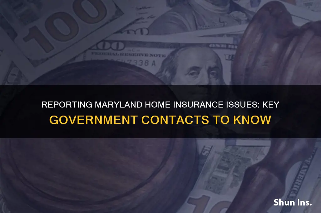 who to repirt marylanf home insurance company to in governnrnt