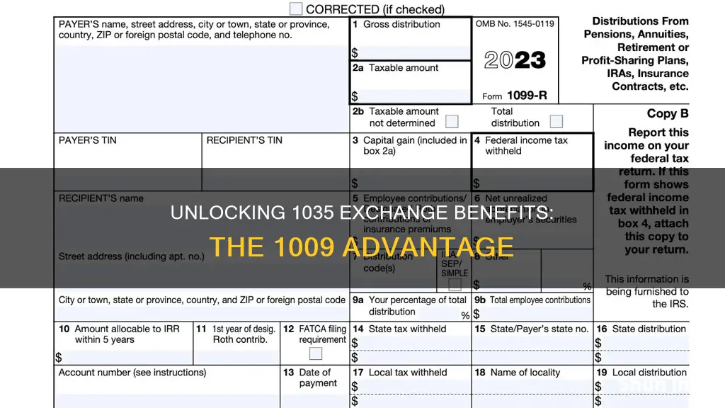 why 1009 r issued on 1035 exchange life insurance