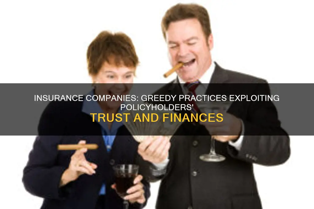 why are insurance companies dreedy pigs