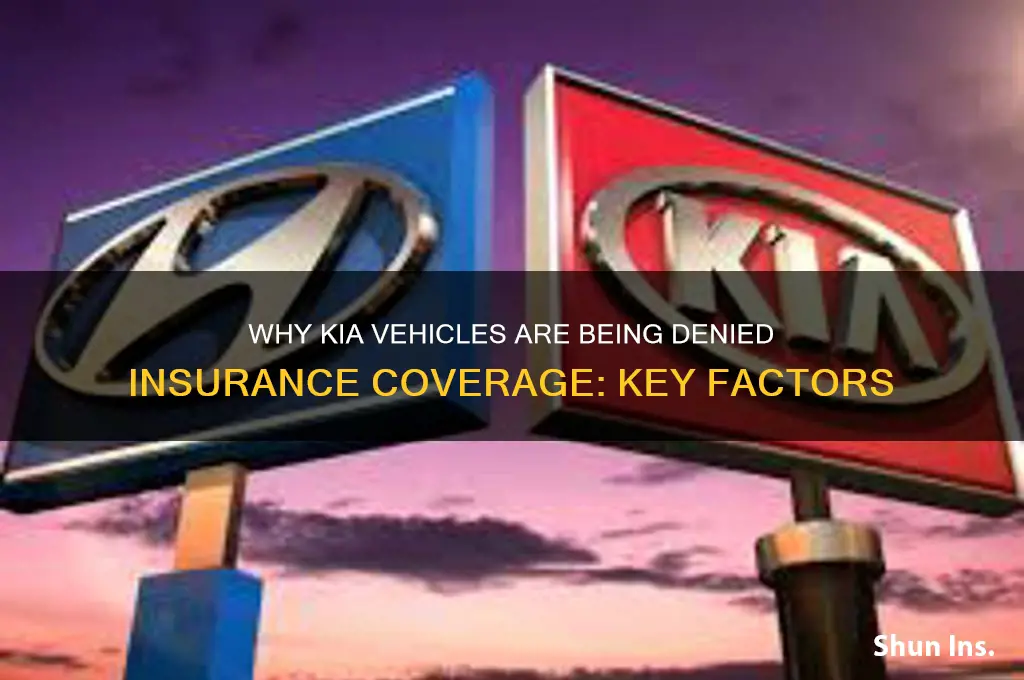 why are insurance companies not insuring kia